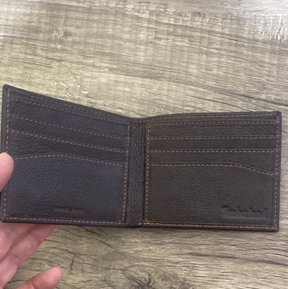 Timberland Dark Brown Leather Card Holder